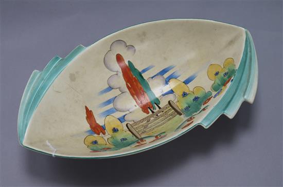 A Clarice Cliff bowl diameter 32.5cm